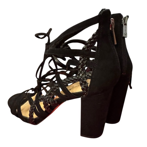 Jessica Simpson Black Velvet Gladiator Heels size 11 - Picture 5 of 9